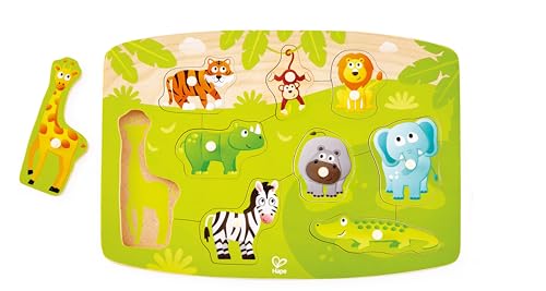 Hape E1405 Jungle Animal Wooden Peg Puzzle - Educational Toy von Hape