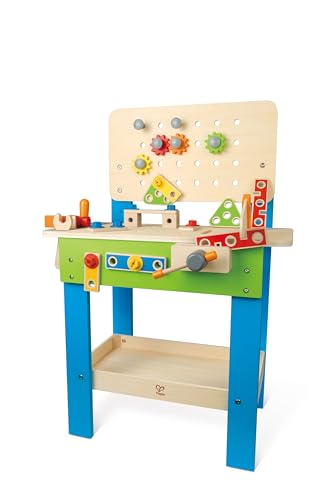 Hape Meister-Werkbank | Preisgekrönte Werkzeugbank für Kinder aus Holz Spielzeug Spiel kreatives Bauen, Höhenverstellbar 35-teilige Werkstatt für Kleinkinder Hape Meister-Werkbank | Preisgekrönte Werkzeugbank für Kinder aus Holz Spielzeug Spiel kreatives Bauen, Höhenverstellbar 35-teilige Werkstatt für Kleinkinder von Hape