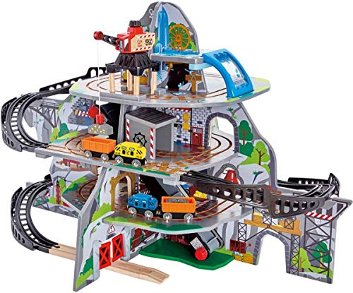 Hape Riesige Bergmine von Hape | Buntes 32-teiliges Fantasie- und Eisenbahnspiel aus Holz | Spielzeugzug für Kinder, E3753 von Hape