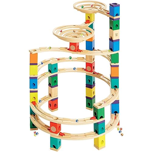 Hape Quadrilla The Cyclone, 198-teilige Murmelbahn-Set aus Holz, ab 4 Jahre von Hape