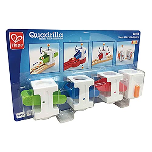 Hape Quadrilla Steuerblock-Set, Murmelbahn Erweiterung mit 4 verschiedenen Steuerblöcken, ab 4 Jahre Hape Quadrilla Steuerblock-Set, Murmelbahn Erweiterung mit 4 verschiedenen Steuerblöcken, ab 4 Jahre von Hape
