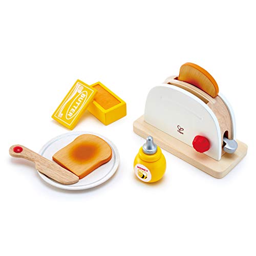 Hape Pop-up-Toaster-Set| Küchen-Fantasiespiel mit Frühstückszubehör für Kinder von Hape von Hape