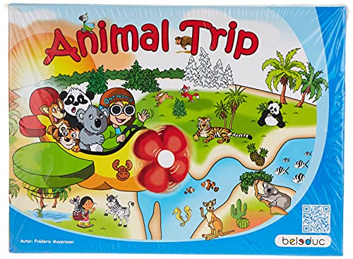 Beleduc BEL22730 - Animal Trip One World, Brettspiel von Hape