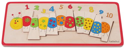 Hape 11008 - Didaktisches Puzzle Die Raupe und die Zahlen von Hape