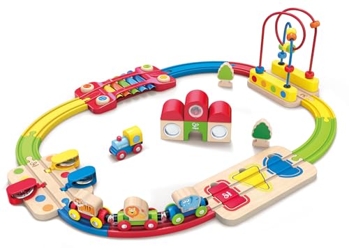 Hape 3826 Regenbogen-Puzzle Eisenbahnset, E3826, Mehrfarbig, Einheitsgröße von Hape