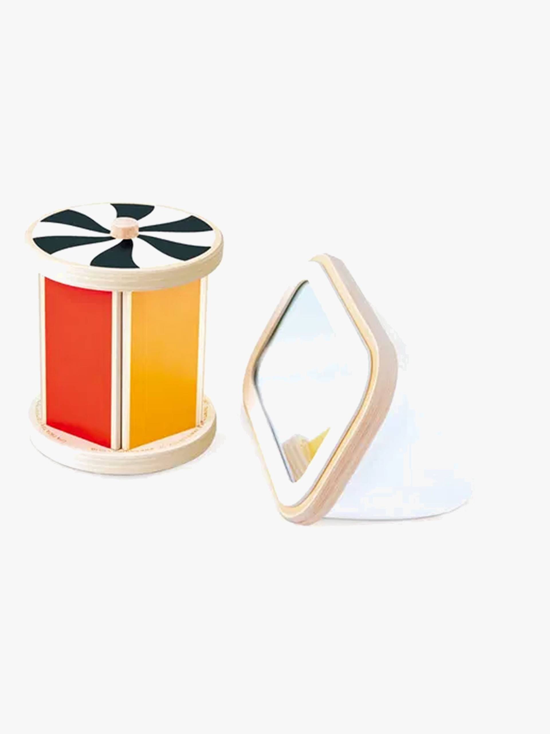 Hape Aktivitätsspielzeug Trommel mit Spiegel, Babyspielzeug von Hape