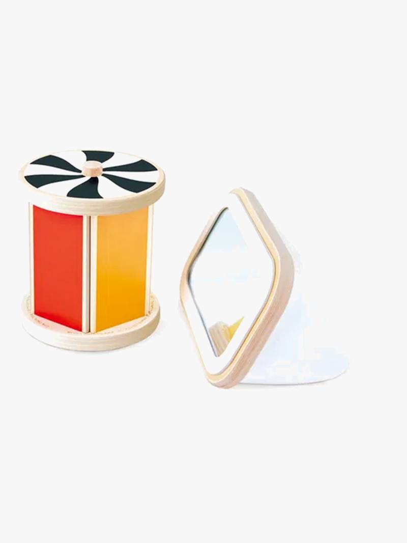 Hape Aktivitätsspielzeug Trommel mit Spiegel, Babyspielzeug von Hape