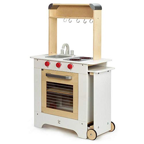 Hape All in One Küche Kinderküche Spielküche Kochen Holz Spielzeug Koch Tafel, E3126, Weiß, one size Hape All in One Küche Kinderküche Spielküche Kochen Holz Spielzeug Koch Tafel, E3126, Weiß, one size von Hape