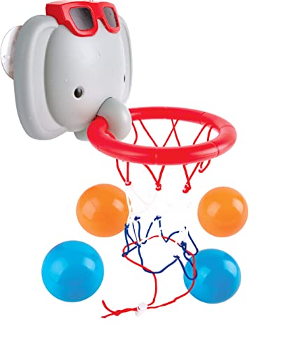 Hape Badespaß mit dem Elefanten-Basketballkorb, Badewannenspielzeug, ab 18 Monaten, E0221, Bunt von Hape