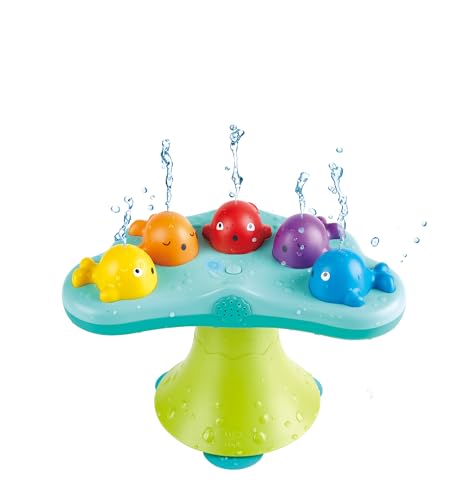 Hape Badespielzeug Musikalische Wale mit 5 Melodien und Wasserfontänen (ab 18 Monaten) E0218 Bunt, Mehrfarbig von Hape