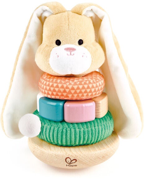 Hape Bunny Stacker Aktivitätsspielzeug, Mehrfarbig, Babyspielzeug von Hape