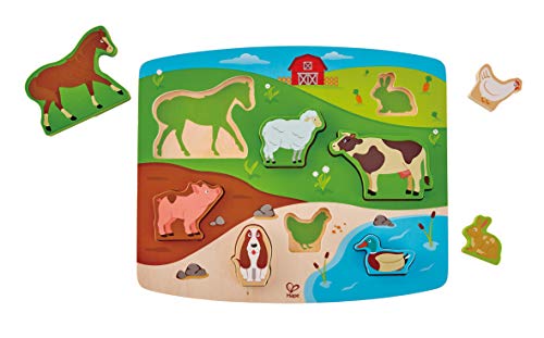 Hape E1454 Steckpuzzlespiel Bauernhoftiere von Hape