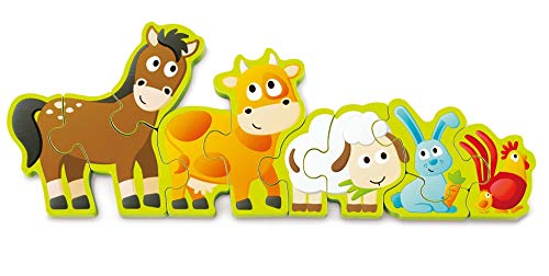 Hape E1628 Puzzle Zahlen & Farmtiere von Hape