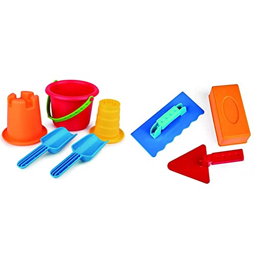 Hape E4053-5-in-1 Strandset, Strandspielzeug/Sandspielzeug, Mehrfarbig & E4064 - Maurermeister-Set, Strandspielzeug/Sandspielzeug, Mehrfarbig Hape E4053-5-in-1 Strandset, Strandspielzeug/Sandspielzeug, Mehrfarbig & E4064 - Maurermeister-Set, Strandspielzeug/Sandspielzeug, Mehrfarbig von Hape