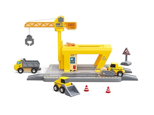 Hape Eisenbahnkran für Kinder |Erweiterbares Set für kreative Spiele Hape Eisenbahnkran für Kinder |Erweiterbares Set für kreative Spiele von Hape