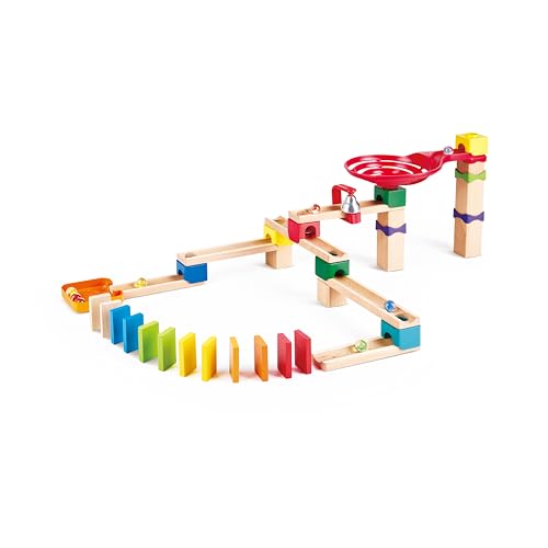 Hape Erlebnis Murmelbahn mit Domino, Kugelbahn aus Holz, Konstruktionsspielzeug, ab 3 Jahren von Hape