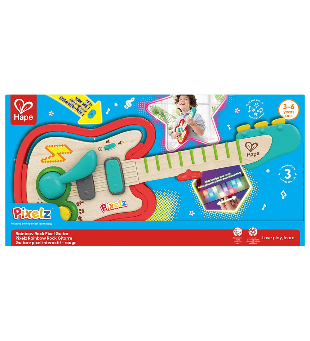 Hape Guitar - Pixelz Rainbow Rock Guitar - Hape - One Size - Musikinstrumente von Hape