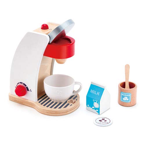 Hape Kaffeemaschine aus Holz Kinder Küchenspielzeug für Kaufladen Kinderküche Spielküche Rollenspiele von Hape