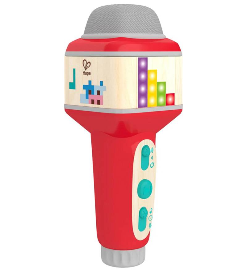 Hape Mikrofon m. Licht - 20 cm - Pixelz - Popstar Pixel Mikrofon - Hape - One Size - Musikinstrumente von Hape