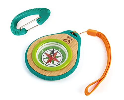 Hape Nature Fun Camper-Set mit Kompass und Karabinerhaken aus Bambus und pflanzlichem Kunststoff, ab 4 Jahre von Hape