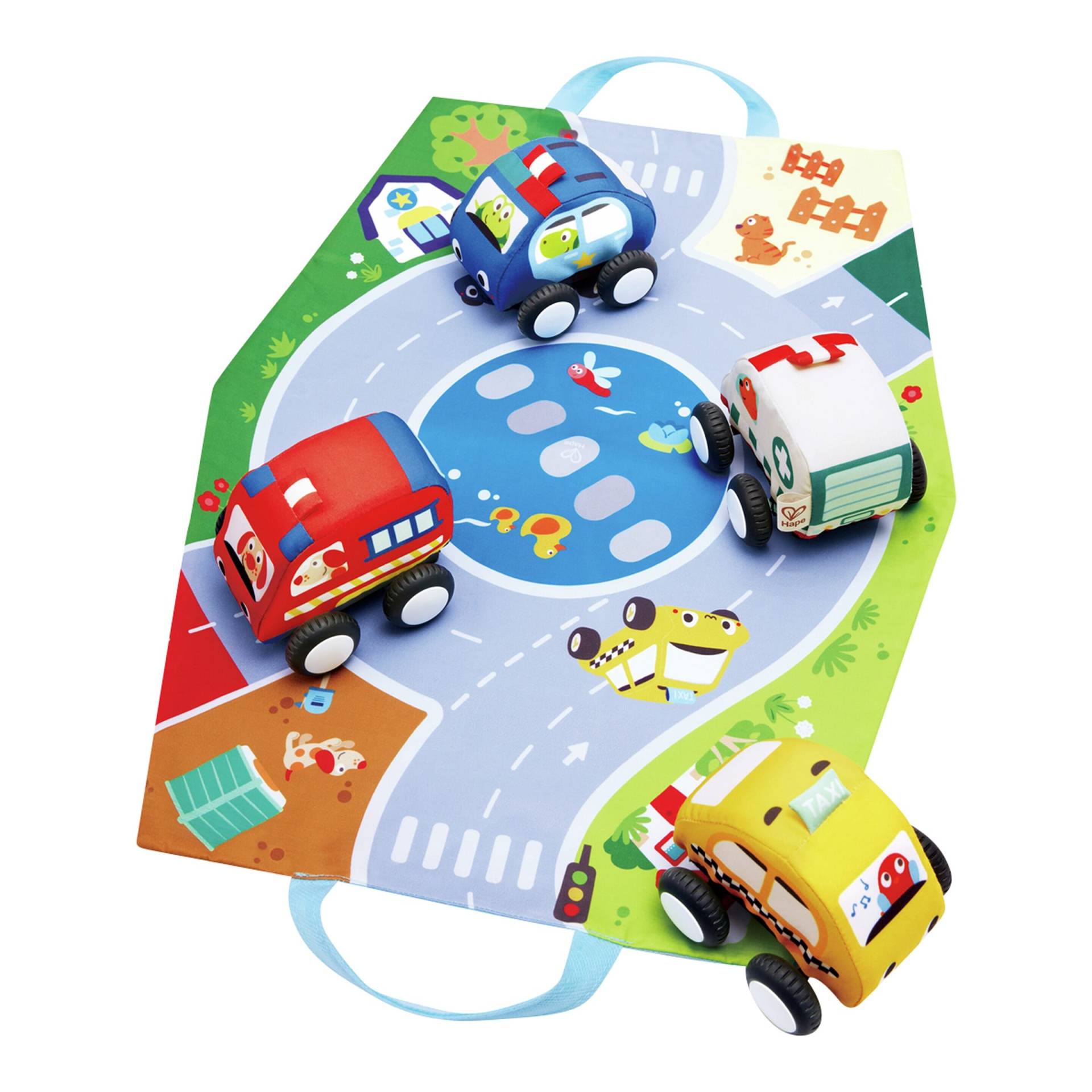 Hape Plüschauto-Set mit Rückziehmotor von Hape