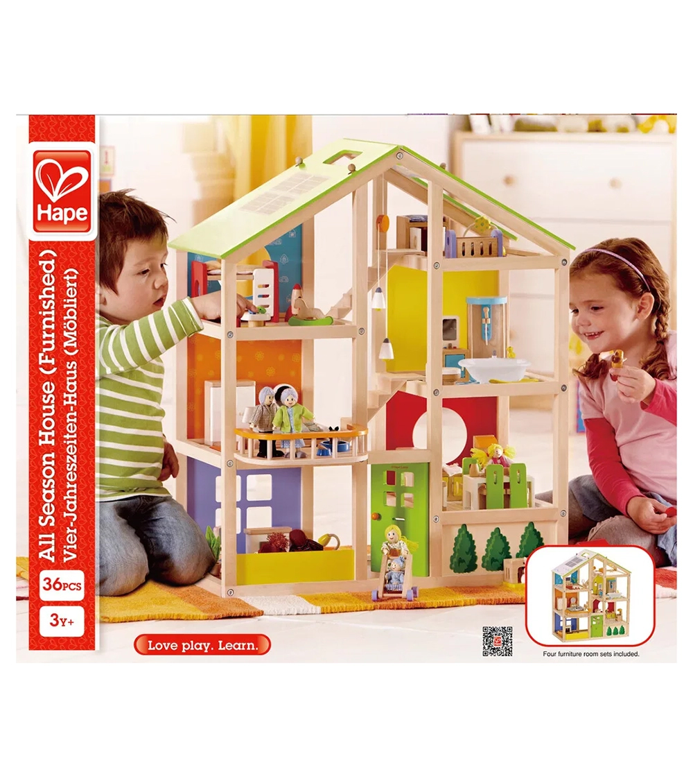 Hape Puppenhaus - 74 cm - Ganzjahreshaus - Hape - One Size - Puppenhauser Hape Puppenhaus - 74 cm - Ganzjahreshaus - Hape - One Size - Puppenhauser von Hape