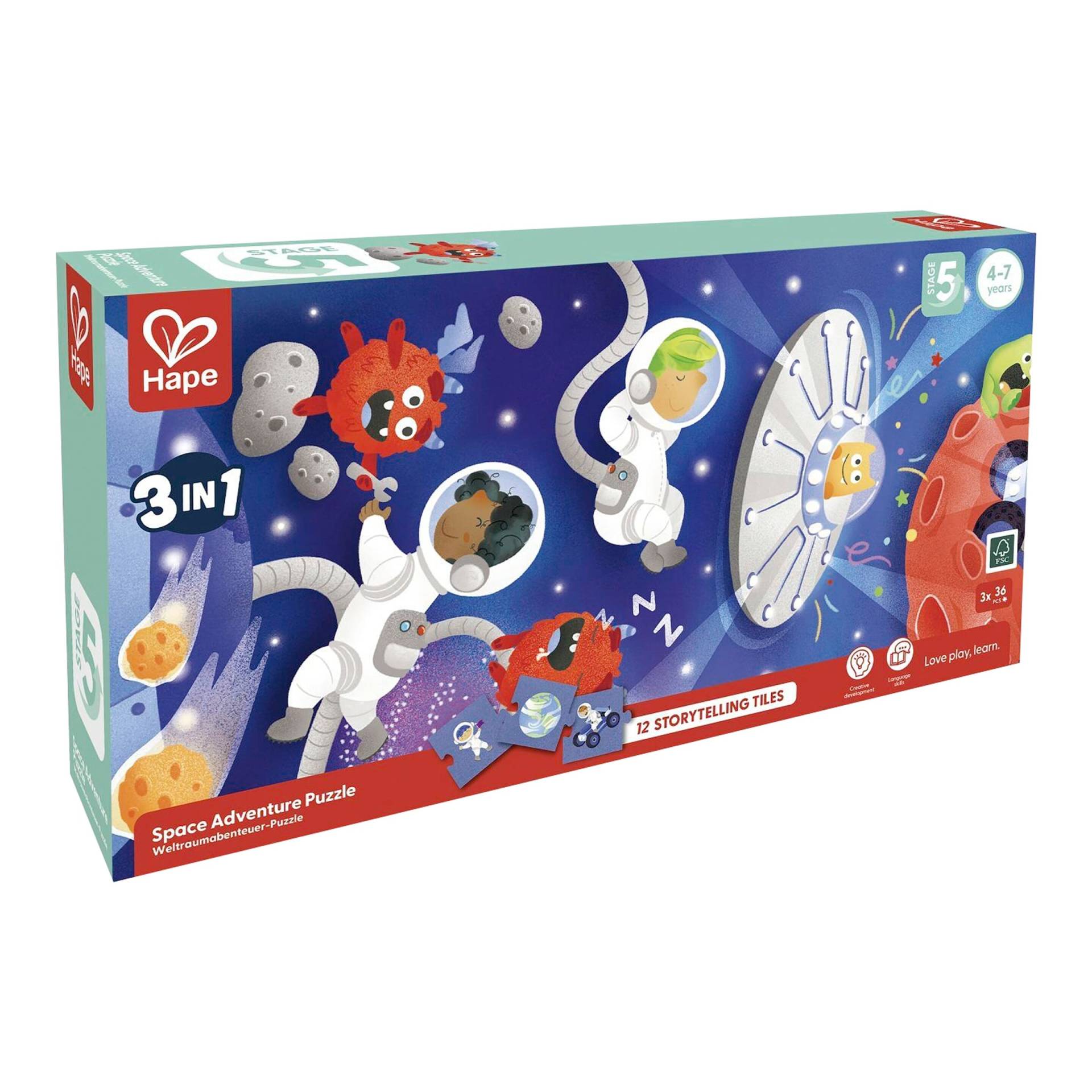 Hape Puzzle Weltraumabenteuer 36 Teile Hape Puzzle Weltraumabenteuer 36 Teile von Hape
