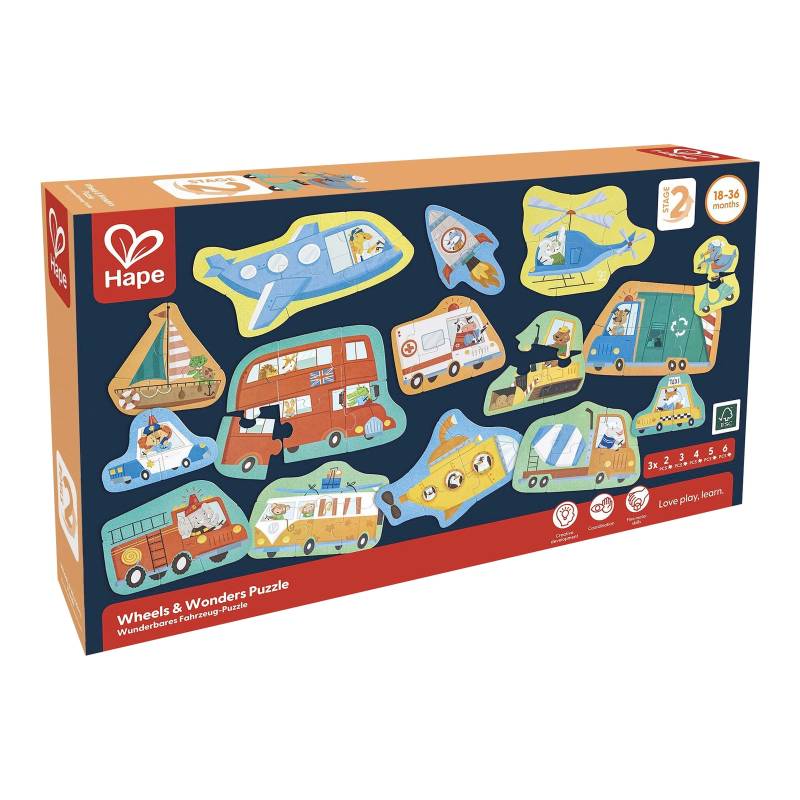 Hape Puzzle wunderbare Fahrzeuge Hape Puzzle wunderbare Fahrzeuge von Hape