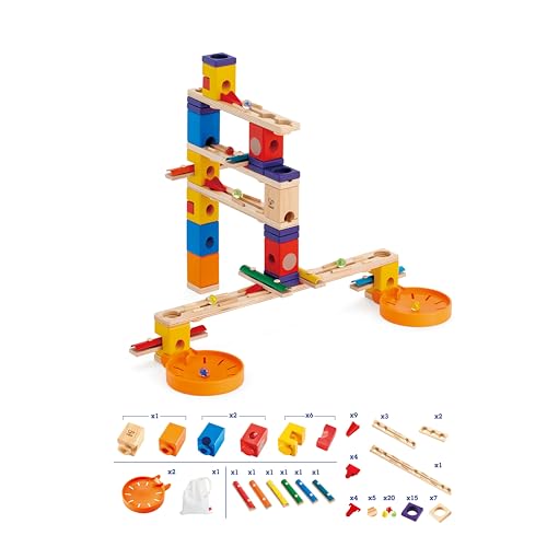Hape Quadrilla Music Motion, Murmelbahn Set aus Holz, ab 4 Jahre von Hape