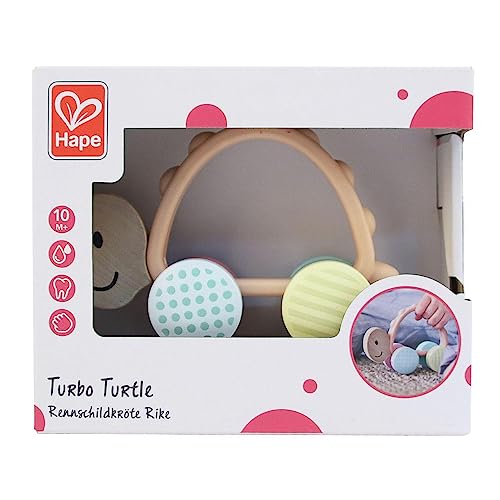 Hape Rennschildkröte Rike Rollspielzeug mit Beißring ab 10 Manten von Hape