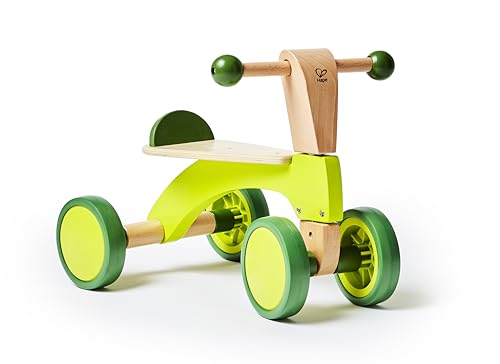 Hape Rutschrad mit Gummirädern, kippsicheres Lauflern- und Motorikspielzeug, stabile Rückenstütze, Rutschfahrzeug aus Holz, ab 12 Monaten von Hape