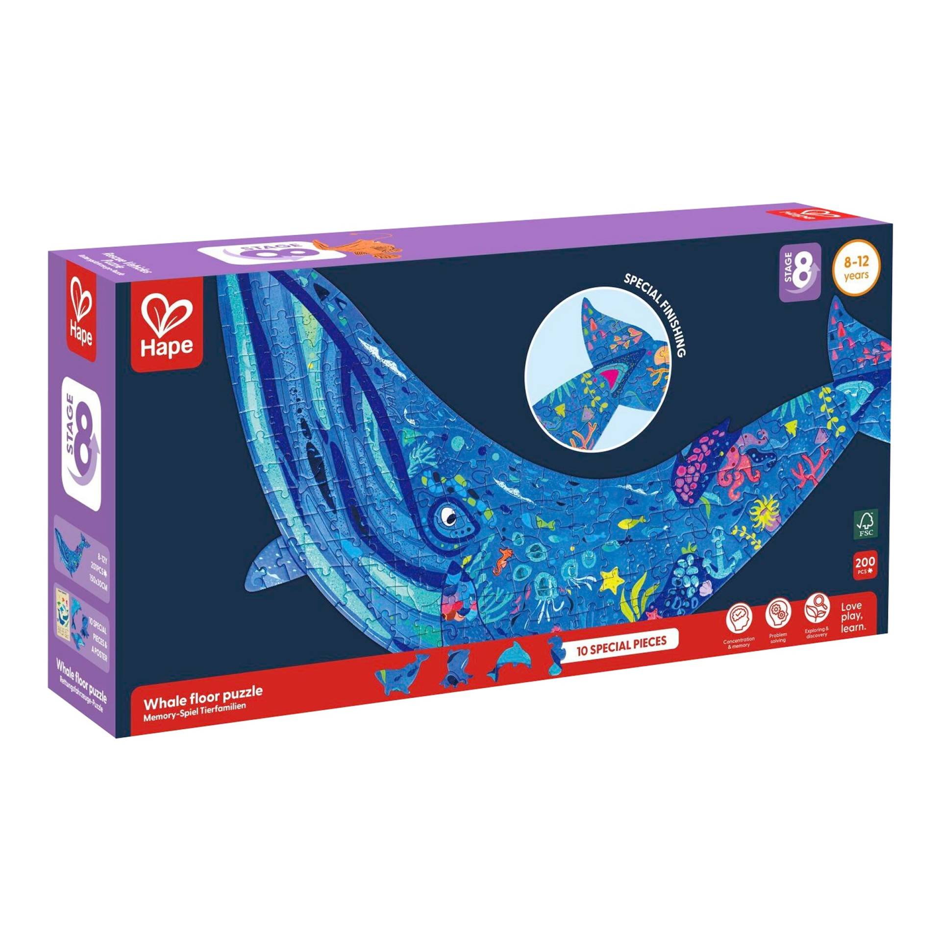 Hape Schimmer-Puzzle Meerestiere 200 Teile von Hape