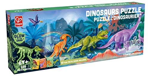 Hape im Dunkeln leuchtendes Puzzle Dinosaurier, 200 Teile, ab 6 Jahre von Hape