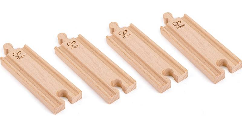 Kurze Eisenbahnschienen, 4 Stück von Hape