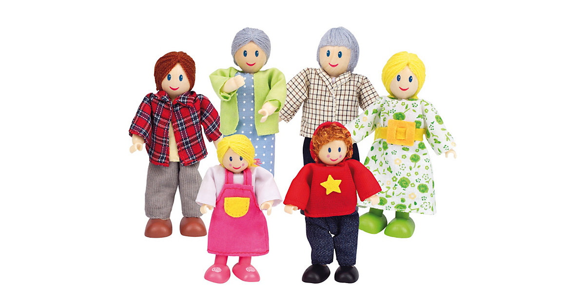 Puppenhauszubehör Holzbiegepuppen Familie von Hape