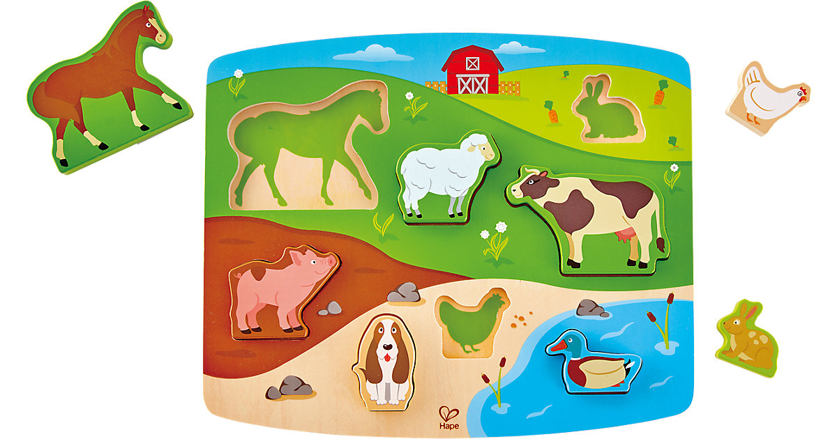 Steckpuzzle Bauernhoftiere von Hape