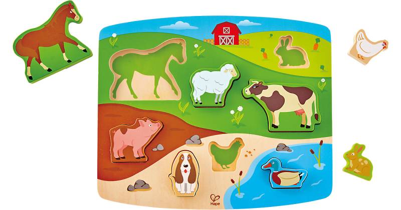 Steckpuzzle Bauernhoftiere von Hape