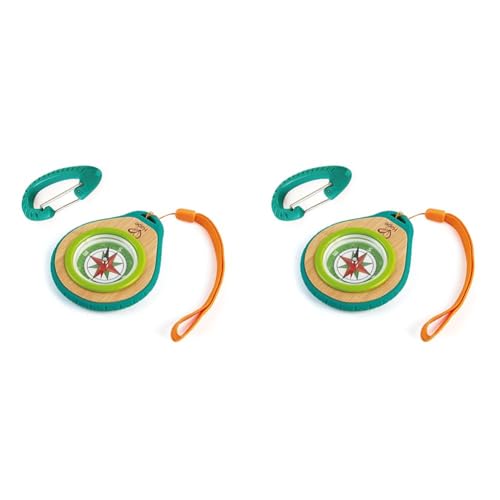 Sustainable Toys, Made from Sustainable Bamboo, Hape Compass Set, Outdoor Toys. 4 Years + (Packung mit 2) von Hape