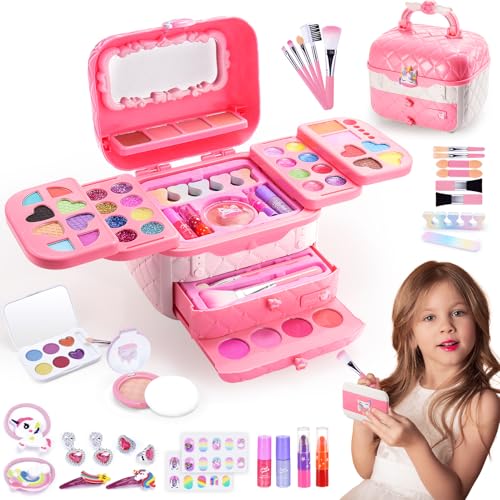 Hapikids Kinderschminke Geschenke Mädchen 3-10 Jahre,Schminke Kinder Mädchen Spielzeug ab 3-8 Jahre Mädchen Kinderschminke Set Mädchen Geburtstagsgeschenk für Mädchen Schminkkoffer Mädchen Geschenke Hapikids Kinderschminke Geschenke Mädchen 3-10 Jahre,Schminke Kinder Mädchen Spielzeug ab 3-8 Jahre Mädchen Kinderschminke Set Mädchen Geburtstagsgeschenk für Mädchen Schminkkoffer Mädchen Geschenke von Hapikids