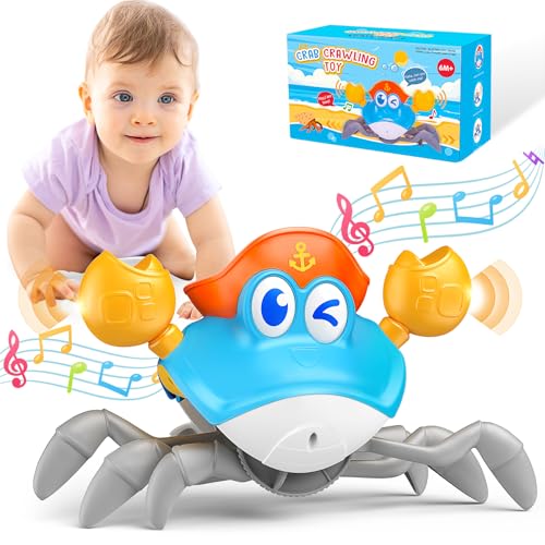Hapikids Krabbe Baby Spielzeug ab 6 12 18 Monate, Krabbe Kinderspielzeug ab 1 Jahr Babyspielzeug ab 6-12 Monate Tummy Time Toys Krabbelspielzeug Baby Elektronische Musikkrabbe für Junge Mädchen Hapikids Krabbe Baby Spielzeug ab 6 12 18 Monate, Krabbe Kinderspielzeug ab 1 Jahr Babyspielzeug ab 6-12 Monate Tummy Time Toys Krabbelspielzeug Baby Elektronische Musikkrabbe für Junge Mädchen von Hapikids