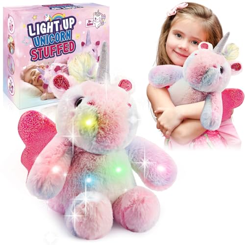 Hapikids Sensorisches Spielzeug für Autismus, Einhorn-Geschenke für Mädchen im Alter von 3 4 5 6 Jahren, leuchtendes Spielzeug, Plüschkissen, Stofftiere, Einhorn-Spielzeug für 3, 4, 5, 6 Jahre, Hapikids Sensorisches Spielzeug für Autismus, Einhorn-Geschenke für Mädchen im Alter von 3 4 5 6 Jahren, leuchtendes Spielzeug, Plüschkissen, Stofftiere, Einhorn-Spielzeug für 3, 4, 5, 6 Jahre, von Hapikids