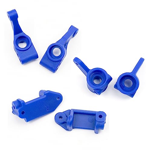 Hapivida Metallfrontlenker Lenkknöchel C Hubs Caster Blöcke Heckstummel Achsen Träger Aus Verriegelung Set Ersatz für Schrägstrich 2WD VXL (Blau) von Hapivida