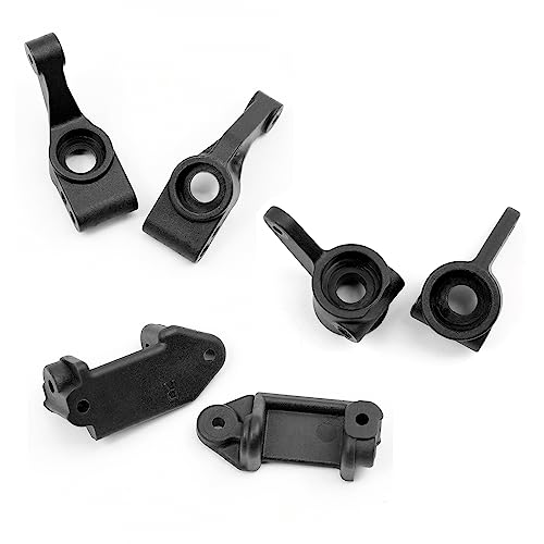 Hapivida Metallfrontlenker Lenkknöchel C Hubs Caster Blöcke Heckstummel Achsen Träger Aus Verriegelung Set Ersatz für Schrägstrich 2WD VXL (Schwarz) von Hapivida