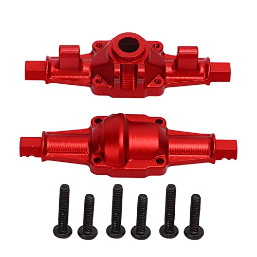 Hapivida RC Vordere Hinterachse Aluminiumlegierung Starker RC Vorderantriebsachse für FCX24 1/24 Crawler 6,2 cm (Rot) von Hapivida
