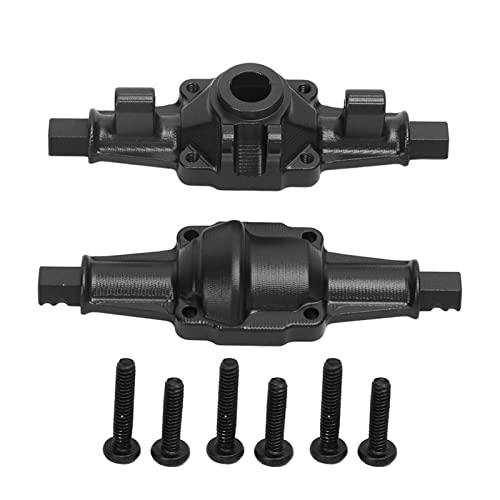 Hapivida RC Vordere Hinterachse Aluminiumlegierung Starker RC Vorderantriebsachse für FCX24 1/24 Crawler 6,2 cm (Schwarz) von Hapivida
