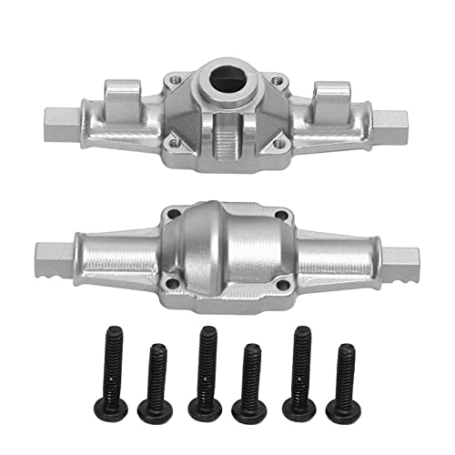Hapivida RC Vordere Hinterachse Aluminiumlegierung Starker RC Vorderantriebsachse für FCX24 1/24 Crawler 6,2 cm (Silber) von Hapivida