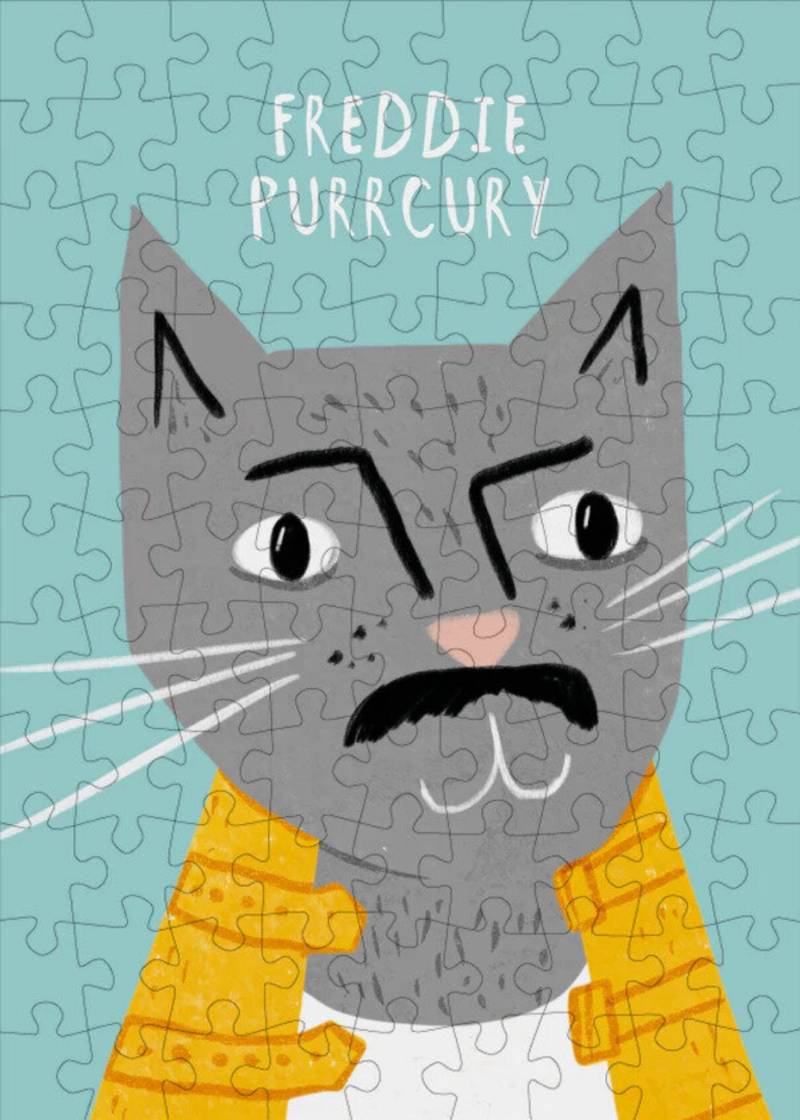 Happily Mini-Puzzle 99 Teile – Freddie Purrcury - von Happily