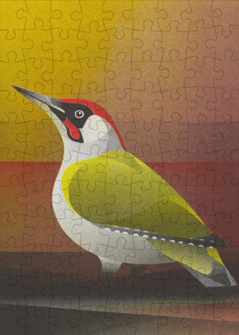 Happily Mini-Puzzle 99 Teile – Green Woodpecker - von Happily