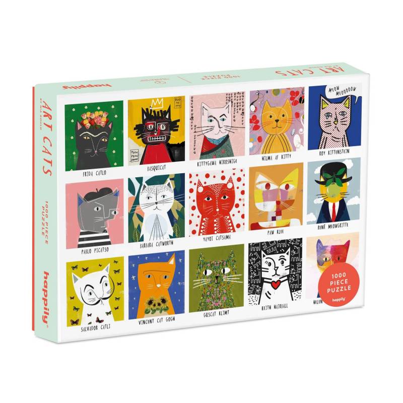 Happily Puzzle 1000 Teile – Art Cats - von Happily