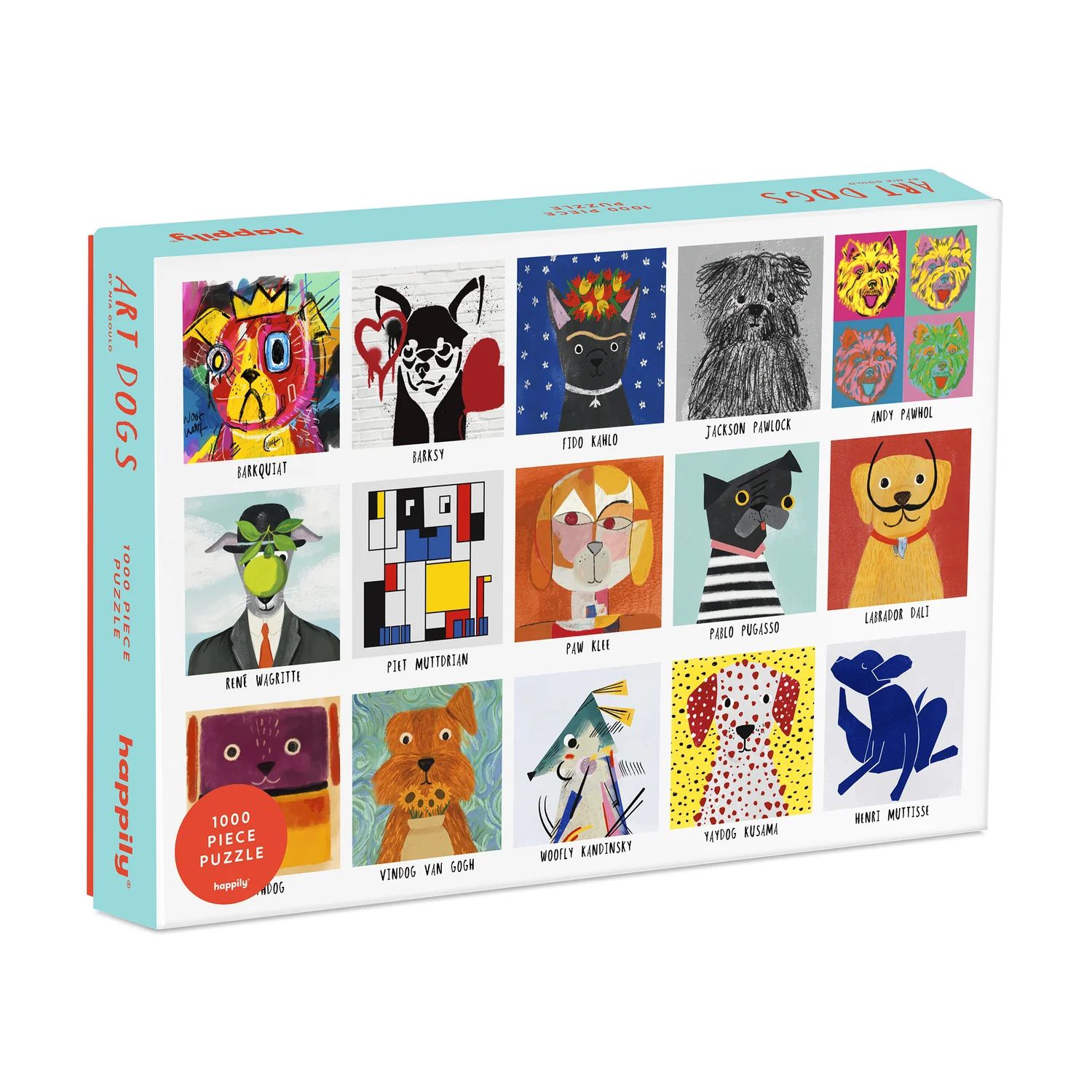 Happily Puzzle 1000 Teile - Art Dogs - Happily Puzzle 1000 Teile - Art Dogs - von Happily